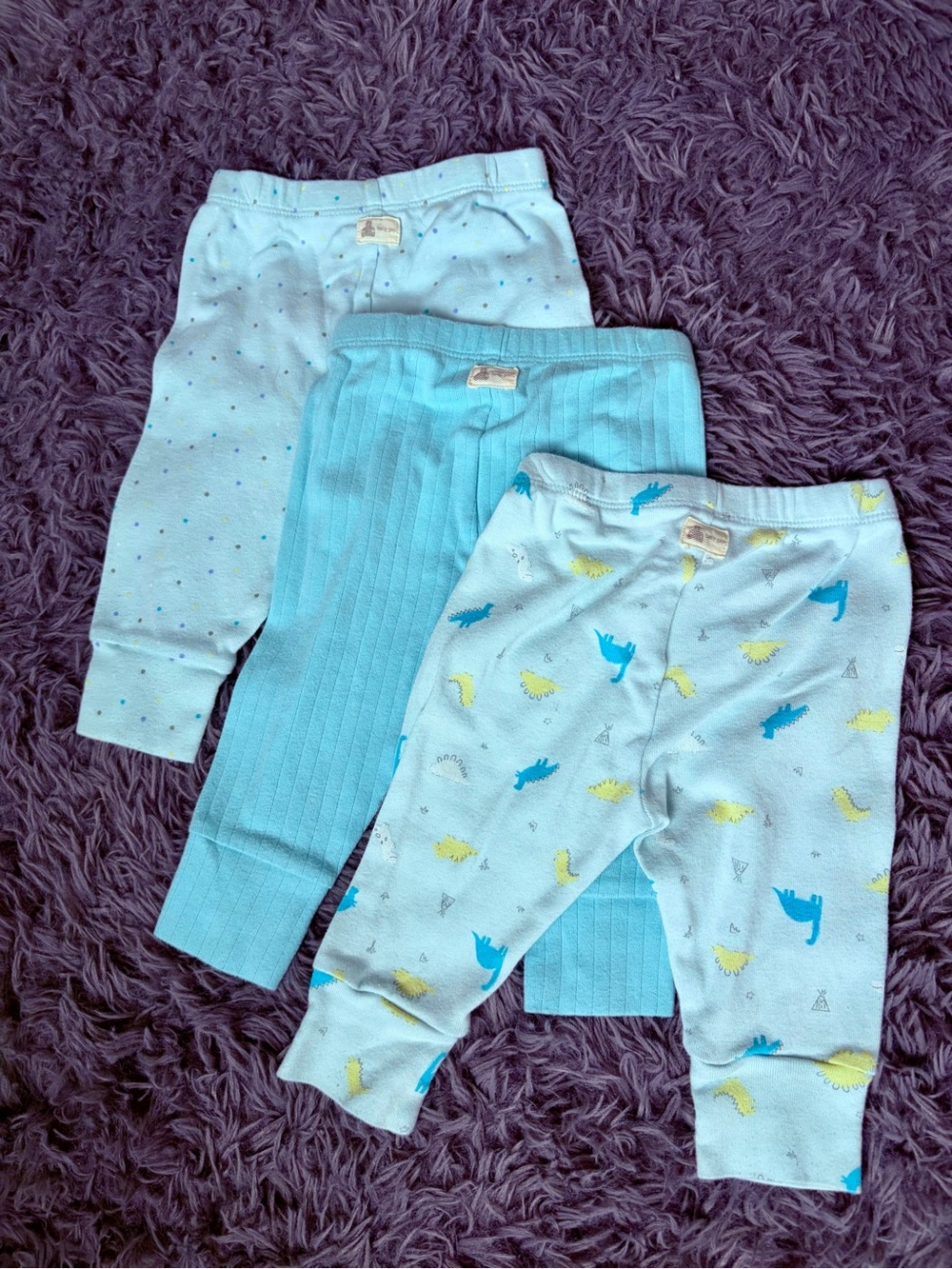Baby Gap printed 3 pack stretch Pants - Lightweight Cotton 3-6 mo unisex